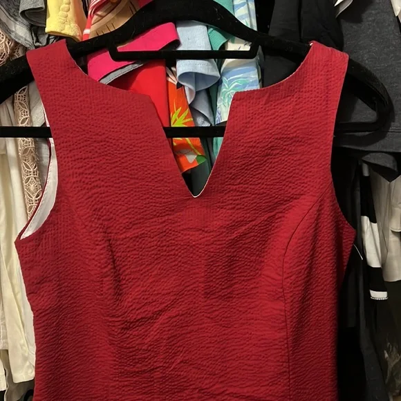 Cranberry seersucker dress - Picture 3 of 7